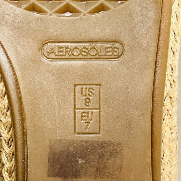 Aerosoles Stitch N Turn Solitaire Slip On  Espadrille Flats Metallic Gold Sz 9 - Picture 11 of 12